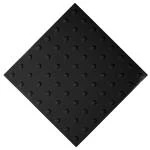 Плитка тактильная тротуарная (конусы линейные) 500х500х5 мм, ПУ, черная